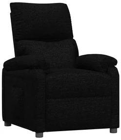vidaXL Fauteuil verstelbaar stof zwart