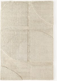 Pluizig hoogpolig vloerkleed Jade met een verhoogde hoog-laag structuur