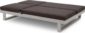 Lifestyle Garden Furniture Massimo Ligbed Met Kussen Wit/dark Grey Aluminium Wit