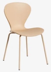 Stapelbare Eetkamerstoelen Set Van 2 Uit Bruin - Tarwe & Polypropyleen Tarwebruin - Sklum