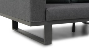 Hoek loungeset 5 personen Aluminium/Outdoor textiel/Aluminium/teak Grijs  Lifestyle Garden Furniture Club/Pacific