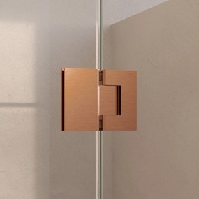 Brauer Void Carving profielloze nisdeur 150cm met draaideur 70cm aan glas koper geborsteld PVD