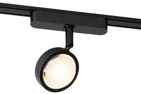 Moderne Spot / Opbouwspot / Plafondspot zwart voor railsysteem 1-fase incl. LED draai- en kantelbaar - Magnetic Lance Modern rond Binnenverlichting Lamp