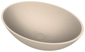 Arcqua Prince waskom - opbouw - ovaal - 49x34cm - mat zand WAS558496