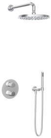 Hotbath Buddy IBS Regendoucheset - 2-weg-omstel - 35cm wandarm - 30cm ronde hoofddouche - staafhanddouche - chroom IBS1ACR5