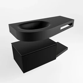 Mondiaz Riva badmeubel 100cm Urban met 1 lade en wastafel links 0 kraangaten Urban