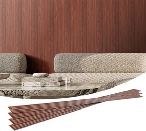 VEVOR akoestische panelen set van 8, akoestische panelen, 2450 x 166 mm, WPC houten accentwandpanelen voor moderne binnenmuren, wandpanelen met houtlook voor een stijlvolle inrichting en geluidsreductie, zwarte walnoot