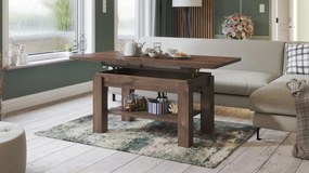 ASTORIA bruine eik, opklapbare salontafel