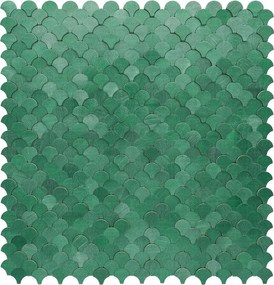 Zelfklevende Mozaïektegels Metaal | Visschub Donkergroen | 28,8×29,8 cm | Keuken, Bad &amp; WC