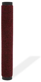 vidaXL Droogloopmat rechthoekig getuft 90x150 cm rood