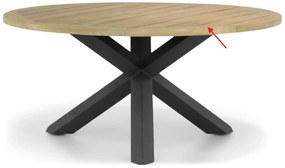 Dining Tuintafel rond 160 cm Old teak greywash Rockville