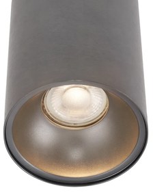 Moderne opbouwSpot / Opbouwspot / Plafondspot gunmetal GU10 50mm - Deep Modern GU10 rond Binnenverlichting Lamp