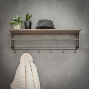 Metalen Kapstok Met Eiken Plank