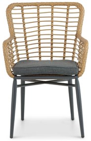 Tuinset 4 personen 180 cm Aluminium/Wicker Taupe De Laan Projects