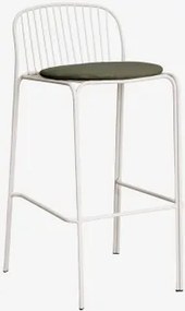 Pack Van 2 Hoge Tuinkrukken Van Staal Anerina ↑75 Cm & Gardenia Wit & Groen – Intens Olijf - Sklum