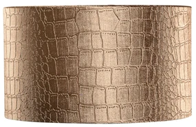 Velours lampenkap krokodil dessin met gouden binnenkant 35/35/20 Klassiek / Antiek rond