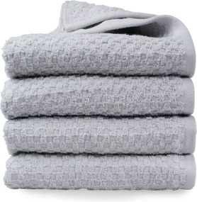 Handdoek Popcorn Collectie– 4 stuks – 50×100 – lichtgrijs