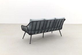 Garden Impressions Margriet stoel-bank loungeset - Carbon black/Mint grey - 5 delig
