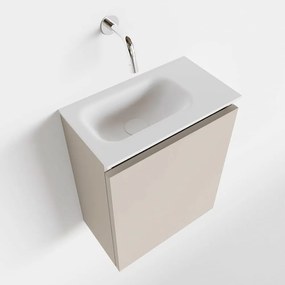 Mondiaz Ture 40cm toiletmeubel linen met wastafel talc links geen kraangat