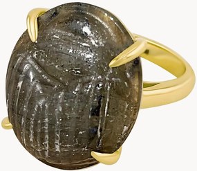 Vergulde ring Neo met labradoriet