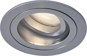 Moderne inbouwspot gunmetal draai- en kantelbaar IP44 - Chuck