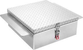 VEVOR Gereedschapskist voor vrachtwagenbak, aluminium opbergdoos met traanplaat, opbergorganizer, geschikt voor maximaal 100 kg, ideaal voor vrachtwagens, pick-ups, vrachtwagenbakken, campers, aanhangers, 770x610x230 mm