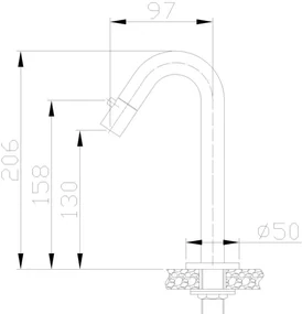 Mueller Sub toiletkraan staand PVD-coating chroom