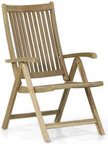 Tuinstoel Teak Old teak greywash Garden Collections Canterbury verstelbare tuinstoel