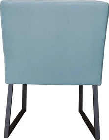 Eetkamerstoel - Amsterdam - geschikt voor ronde tafel - stof Element lichtblauw 16