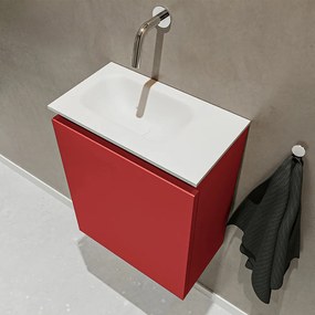 Mondiaz Ture 40cm toiletmeubel fire met wastafel talc links geen kraangat