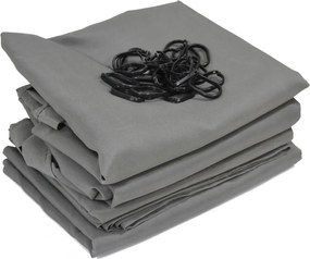 Antraciet Malaga terraspergola 3x3m met muggennet en gordijnen Garden Point