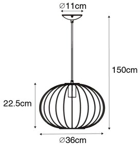 Industriële hanglamp zwart - Margarita Design E27 rond Binnenverlichting Lamp