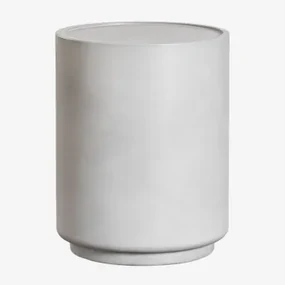 Ronde Bijzettafel Van Cement (ø35 Cm) Darwys Zand Grijs - Sklum