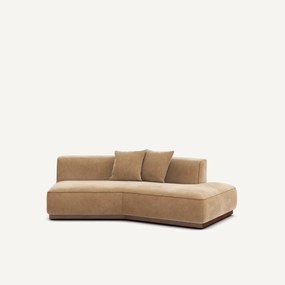 Rechte halve bank van stonewashed fluweel, JACOPO