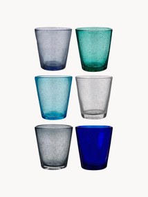 Waterglazen Cancun met luchtbellen, set van 6