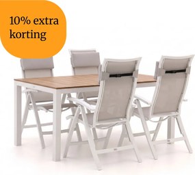 + 10% kassakorting | Diningset Bellagio | 4 personen | Tuinset polywood | 5-delig | Kees Smit Tuinmeubelen