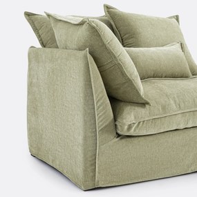 Longchair rechts in mêlee polyester, Odna