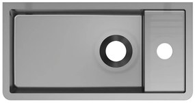 Riho Frosted fontein solid surface met kraangat rechts frosted smoke