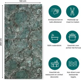 PVC Marmer Wandpaneel Verde Smeraldo Glans 260x120x0,3cm