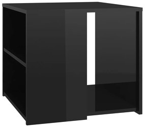 vidaXL Bijzettafel 50x50x45 cm spaanplaat hoogglans zwart
