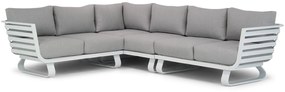 Hoek loungeset 6 personen Aluminium Wit  Santika Furniture Santika Sovita