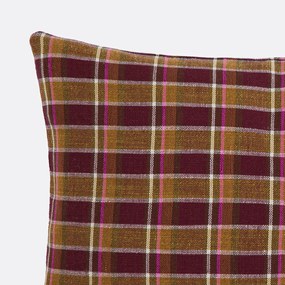 Rechthoekige katoenen kussenhoes, ruitjesprint, OSWALD