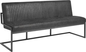 Eetkamerbank Van Antraciet Kunstleer 135 Cm