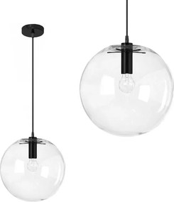 Hangende glazen plafondlamp Lassi Zwart 20 cm APP306-1CP