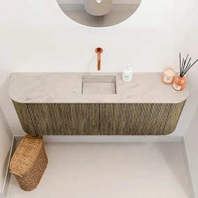 Mondiaz Joya DLux 115cm toiletmeubel ronding links/rechts dusk met wastafel faye midden zonder kraangat opalo
