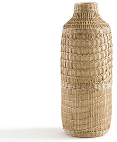 Decoratieve vaas in bamboe H42 cm Plooming