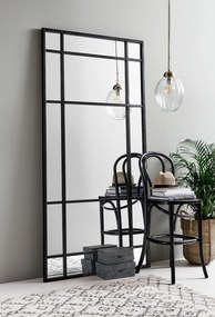 Nordal Denmark zwarte staande spiegel met ruiten 204x102cm