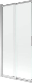 Mexen Fox badwand 2-delige schuifbaar 85 x 150 cm, transparant, chroom - 891-085-002-01-00