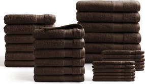 Handdoeken 30 delig set – Hotel Collectie - chocoladebruin