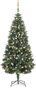 vidaXL Kunstkerstboom met LED's en kerstballen 180 cm